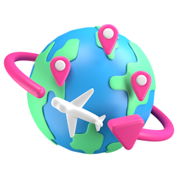 globe with plane